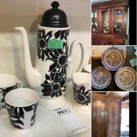 MaxSold Auction: This online auction features Antique music box, kitchen appliances such as a fryer, chafing dish, Oster grill, mini fridge, silver plates, stemware, cordless trimmers, cast iron humidifier, refractor telescope, drill, table saw and so much more!!!